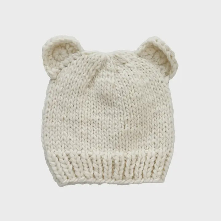 Cream Bear Hat