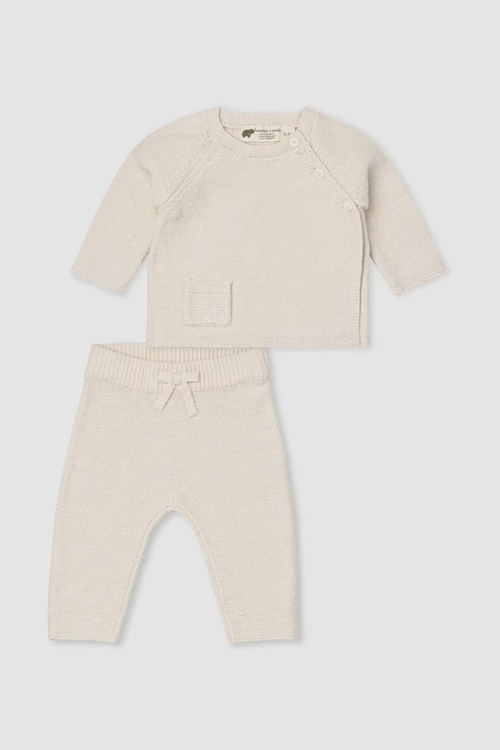 Organic Cream Knit Set
