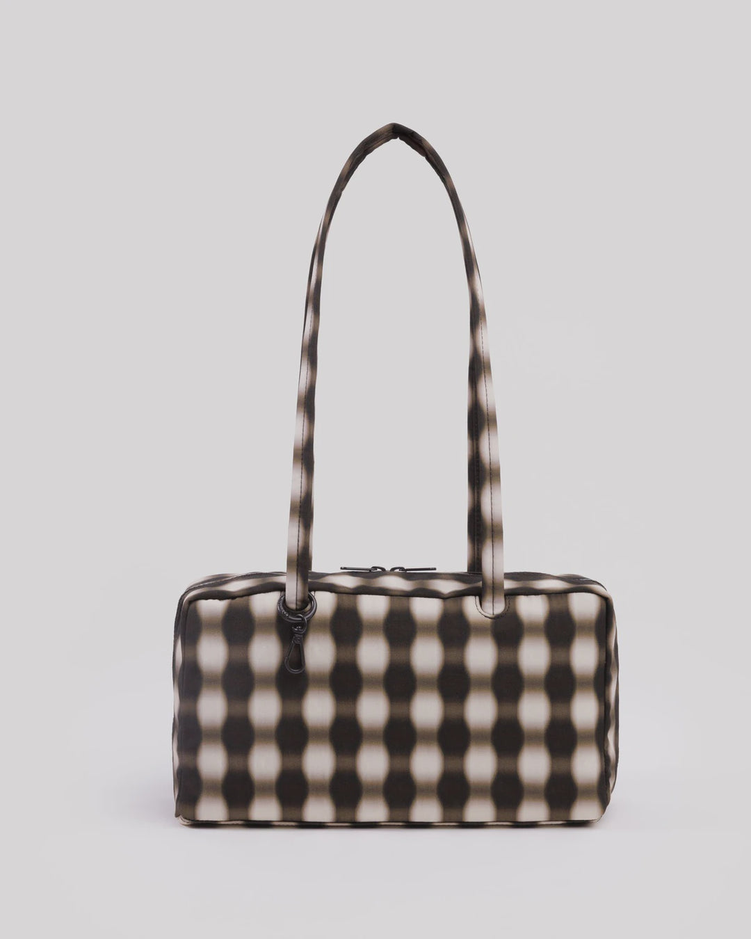 Blurred Gingham Bowler Bag
