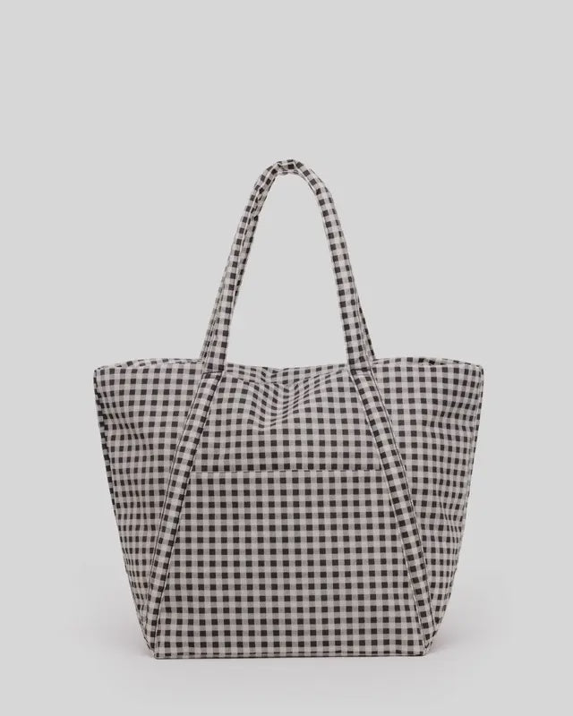 Blk White Gingham Cloud Bag