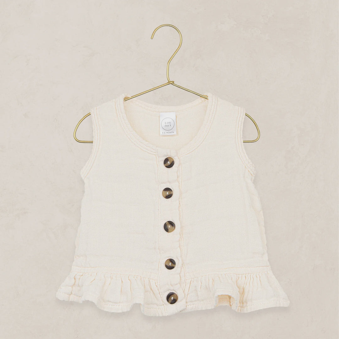 Cream Ruffle Tank