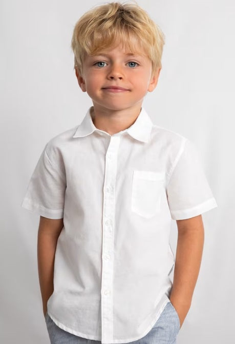 Boys White Button Up