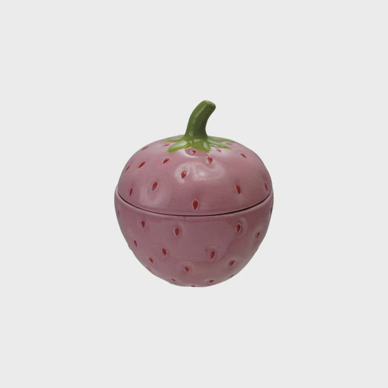 Strawberry Jar w Lid