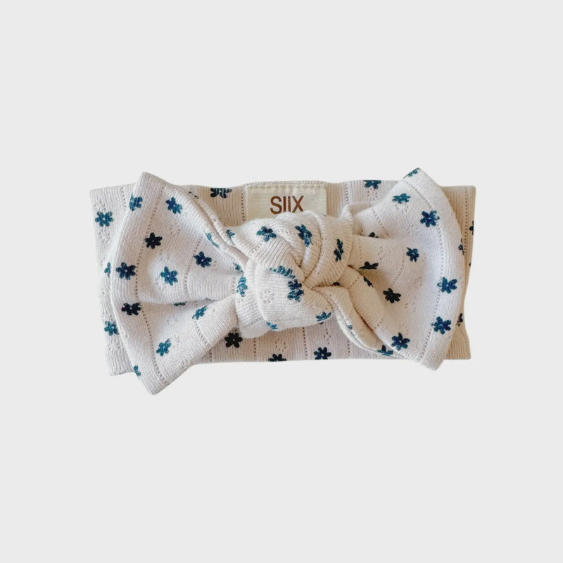 Blue Flower Bow