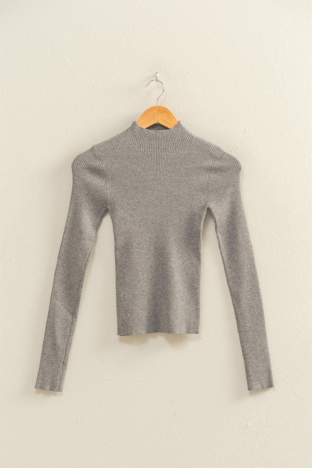 Ribbed Mock Neck Top