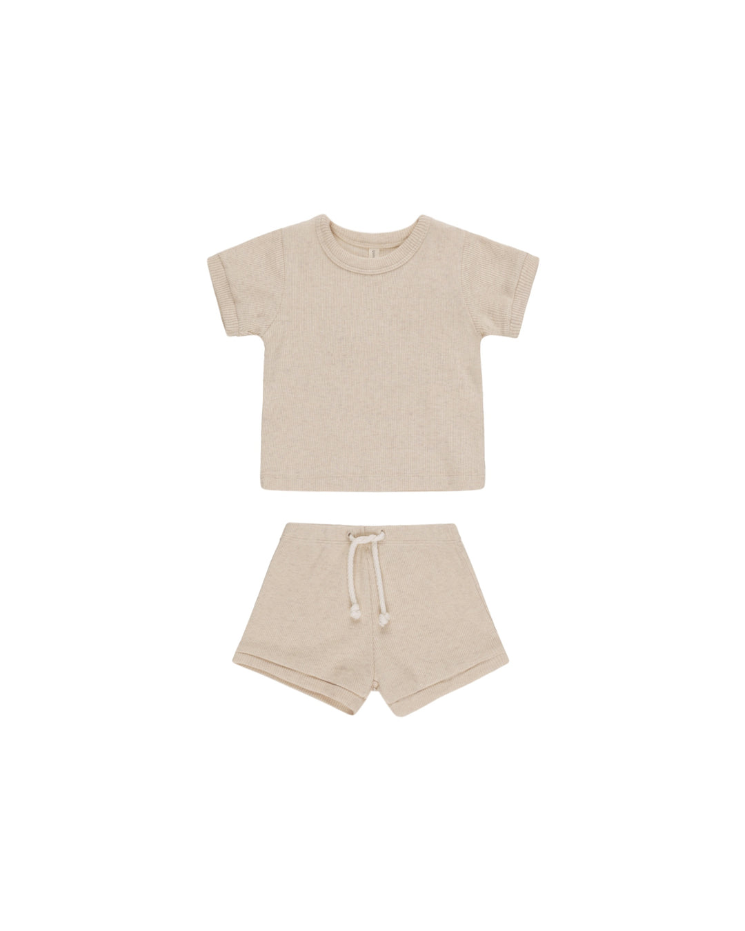 Taupe Ribbed Shortie Set