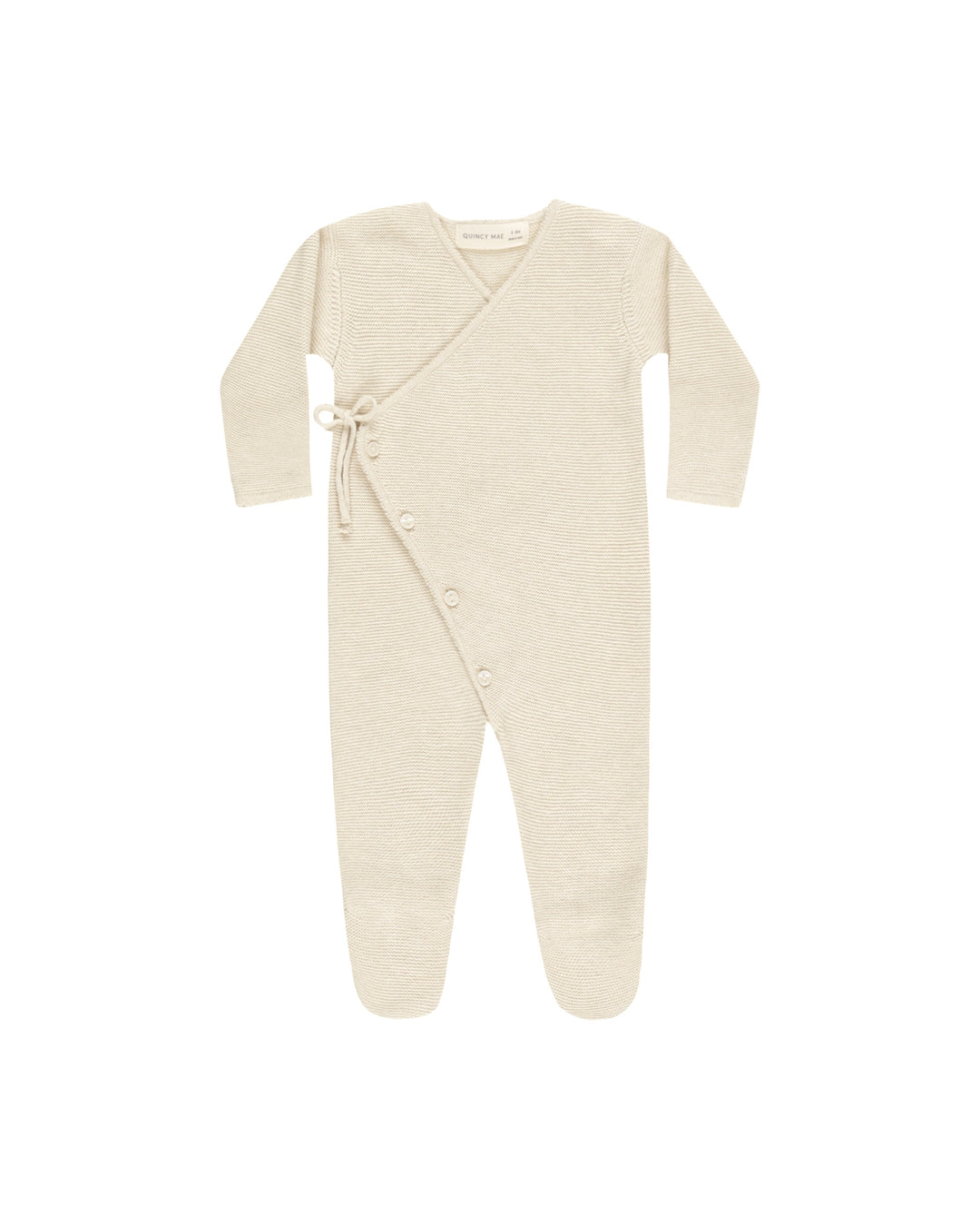 Heathered Natural Knit Wrap Footie