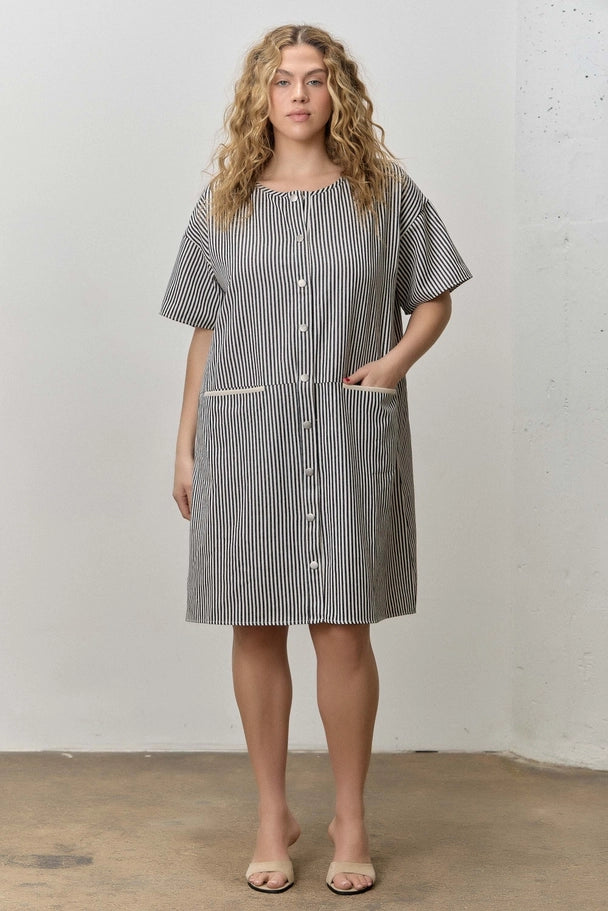 Mariana Pinstripe Dress