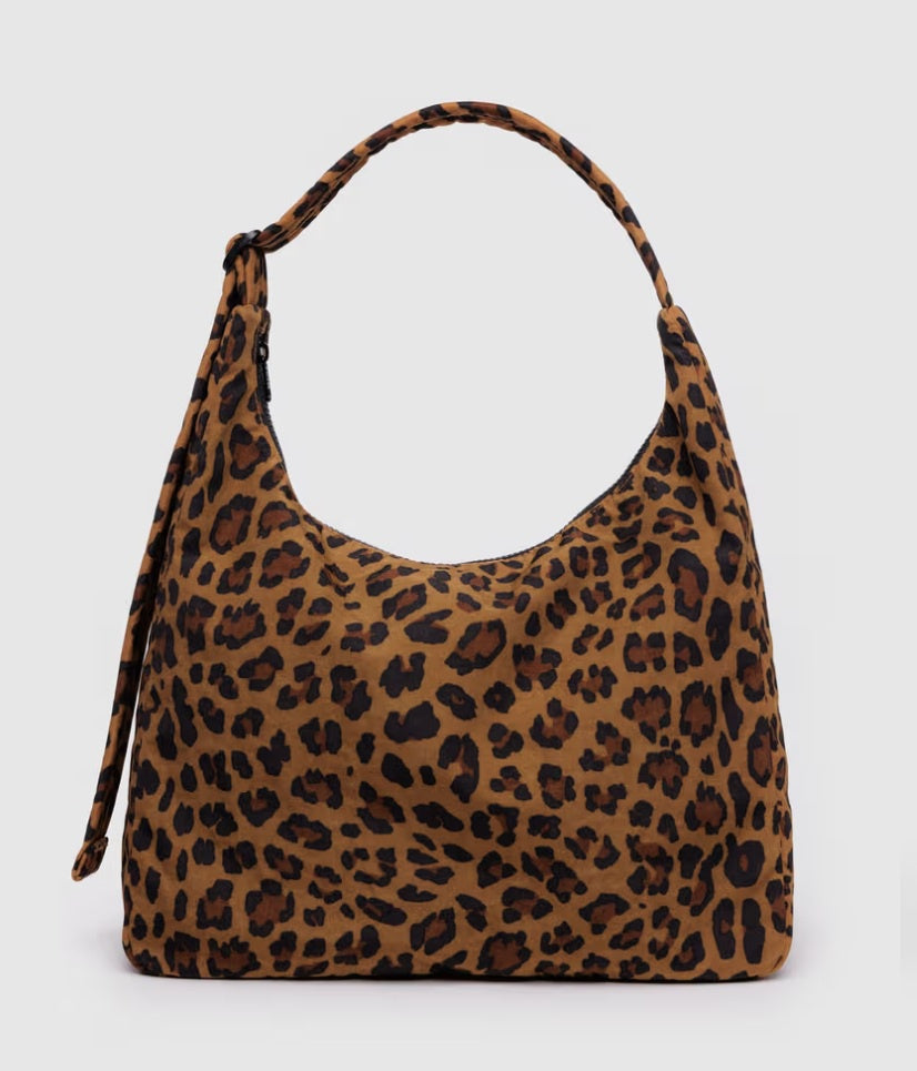 Leopard Nylon Shoulder Bag