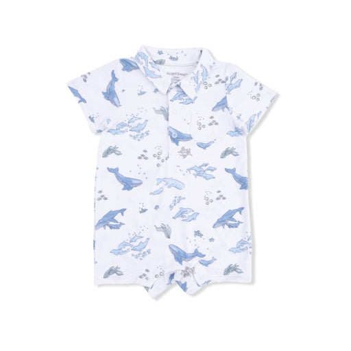 Watercolor Whales Polo Shortie