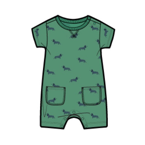 Weiner Dogs Pocket Romper