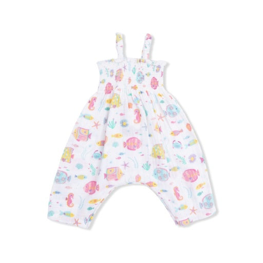 Coral Fish Smocked Romper