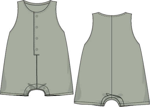 Desert Green Shortie Romper