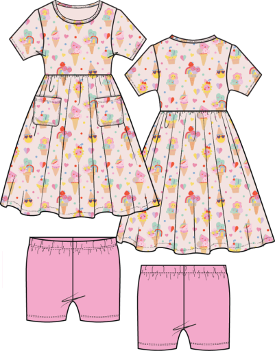 Ice Cream Twirly Dress