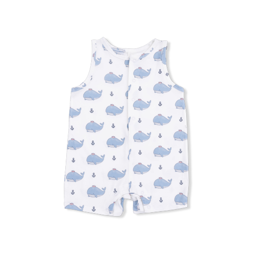 Bubbly Whales Shortie Romper
