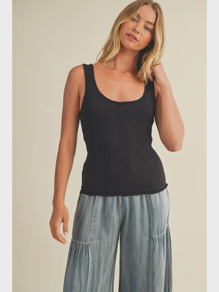 Kai Ribbed Sleeveless Top