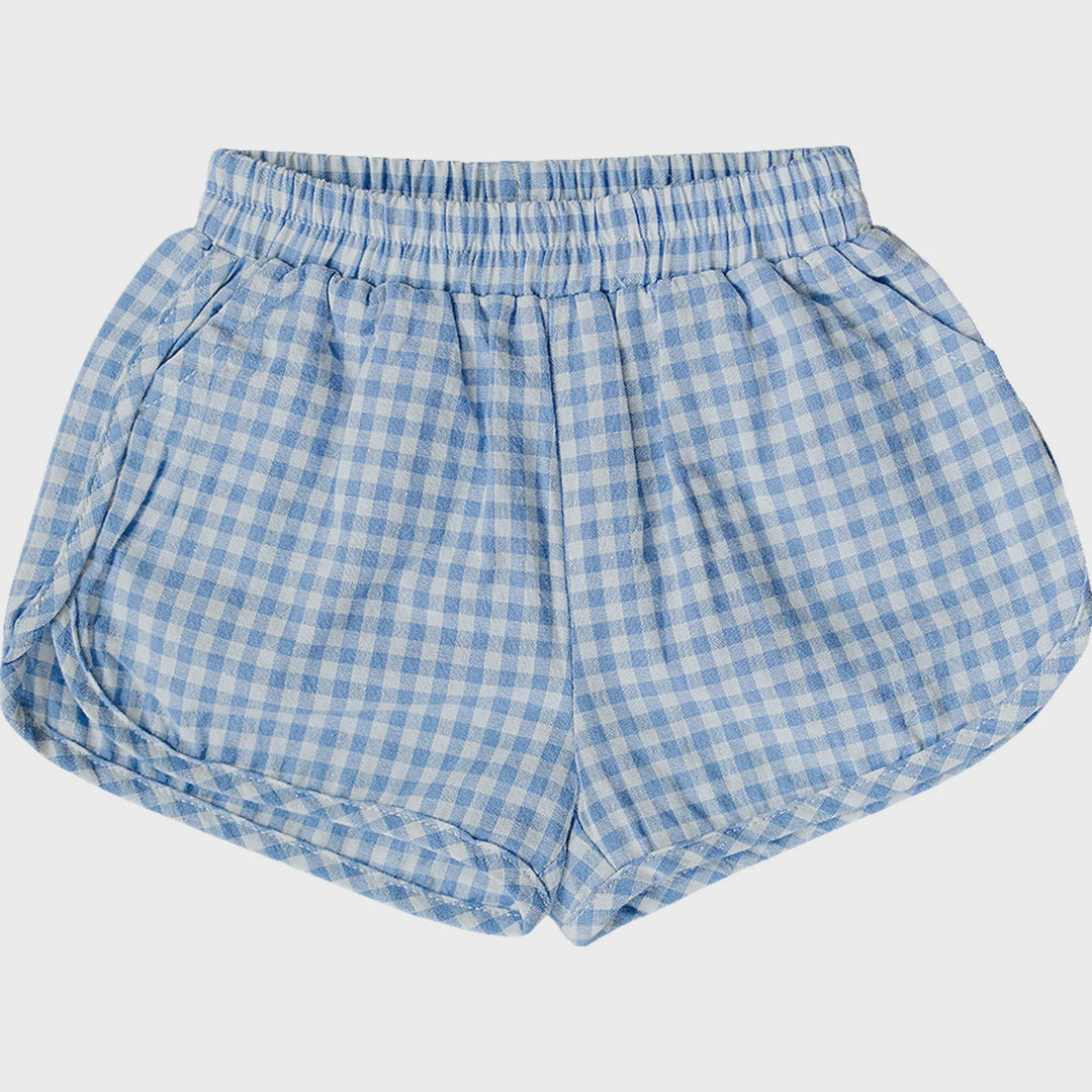 Blue Gingham Shorts