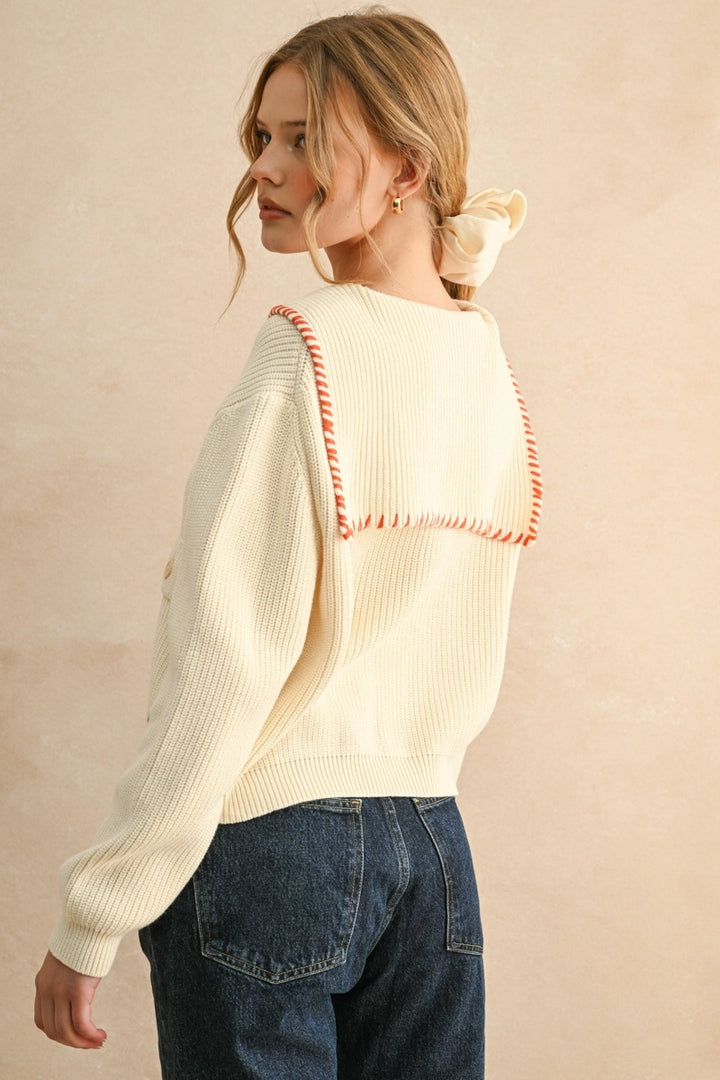 Color Stitch Sailor Sweater