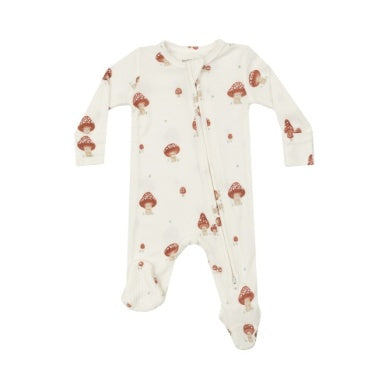 Mushrooms 2 Way Zipper Footie