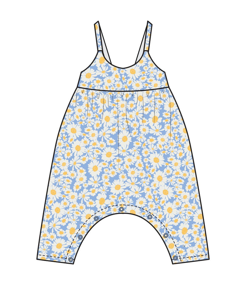 Shasta Daisy Tie Back Romper