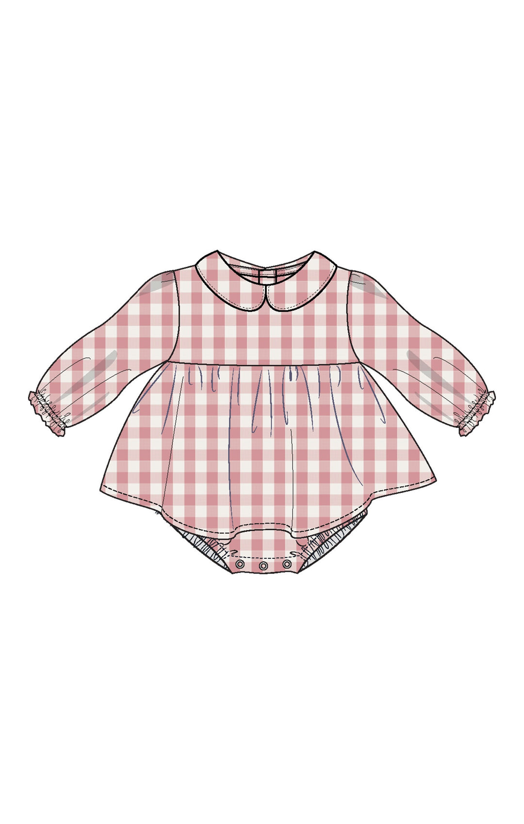 Pink Plaid Skirted Bubble