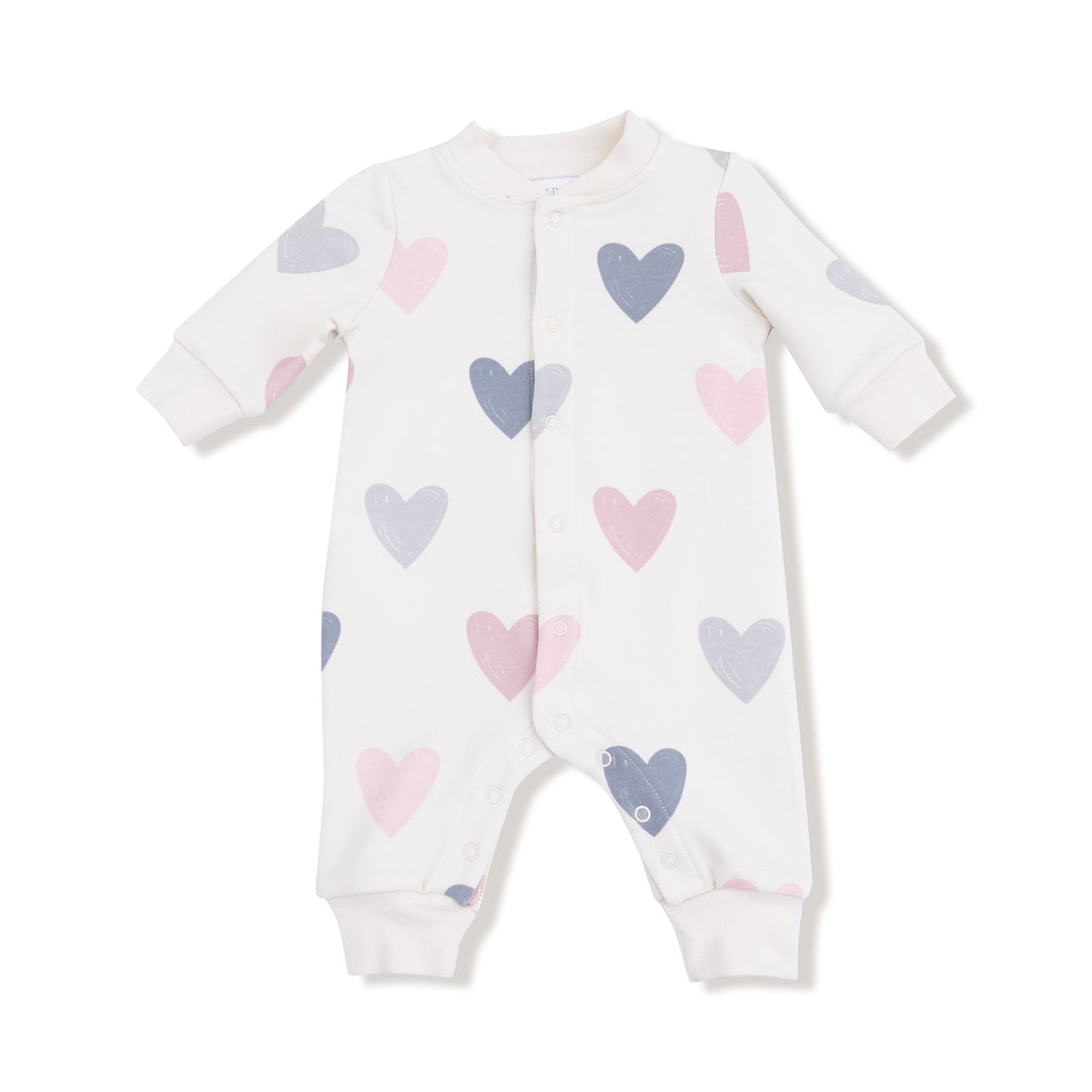 Hearts Baseball Romper