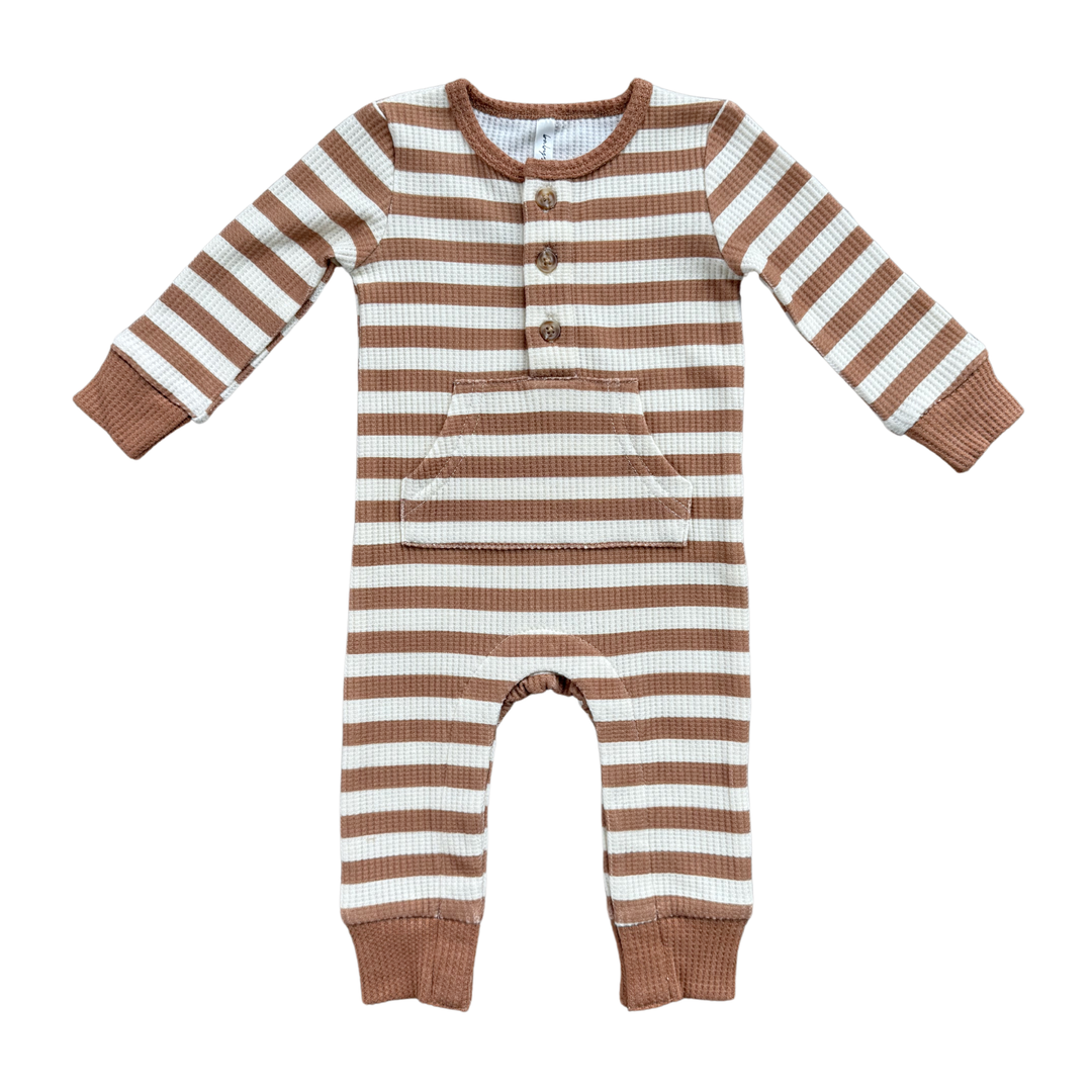 Caramel Stripe Romper