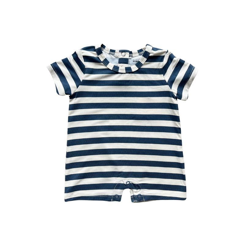 Navy Stripe Tee Romper