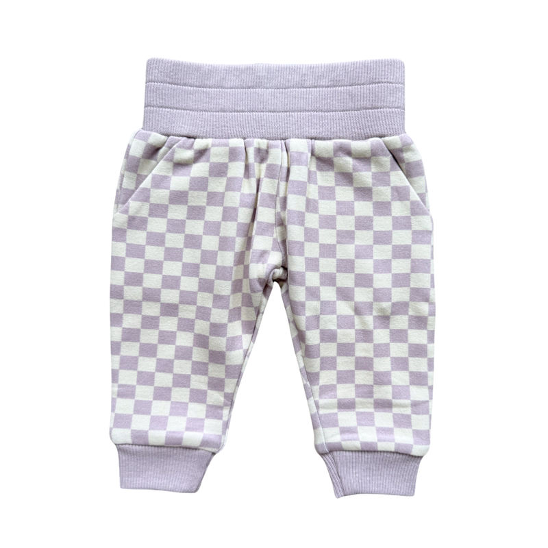 Lavender Check Joggers