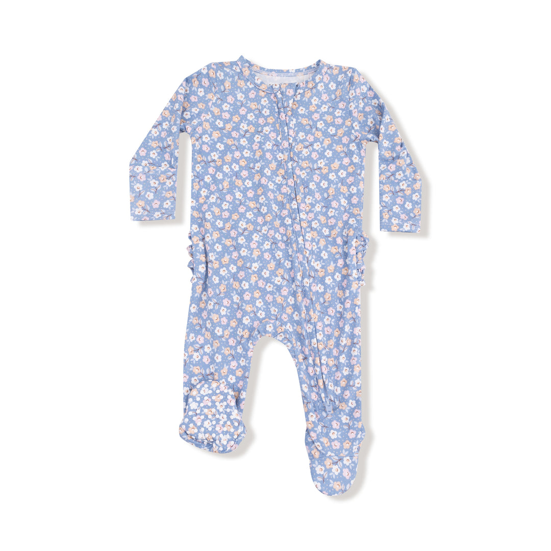 Country Calico Ruffle Footie