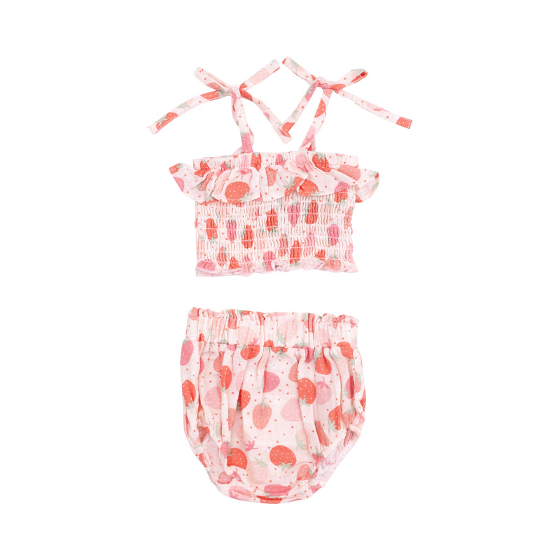 Strawberry Ruffle Top & Bloomer