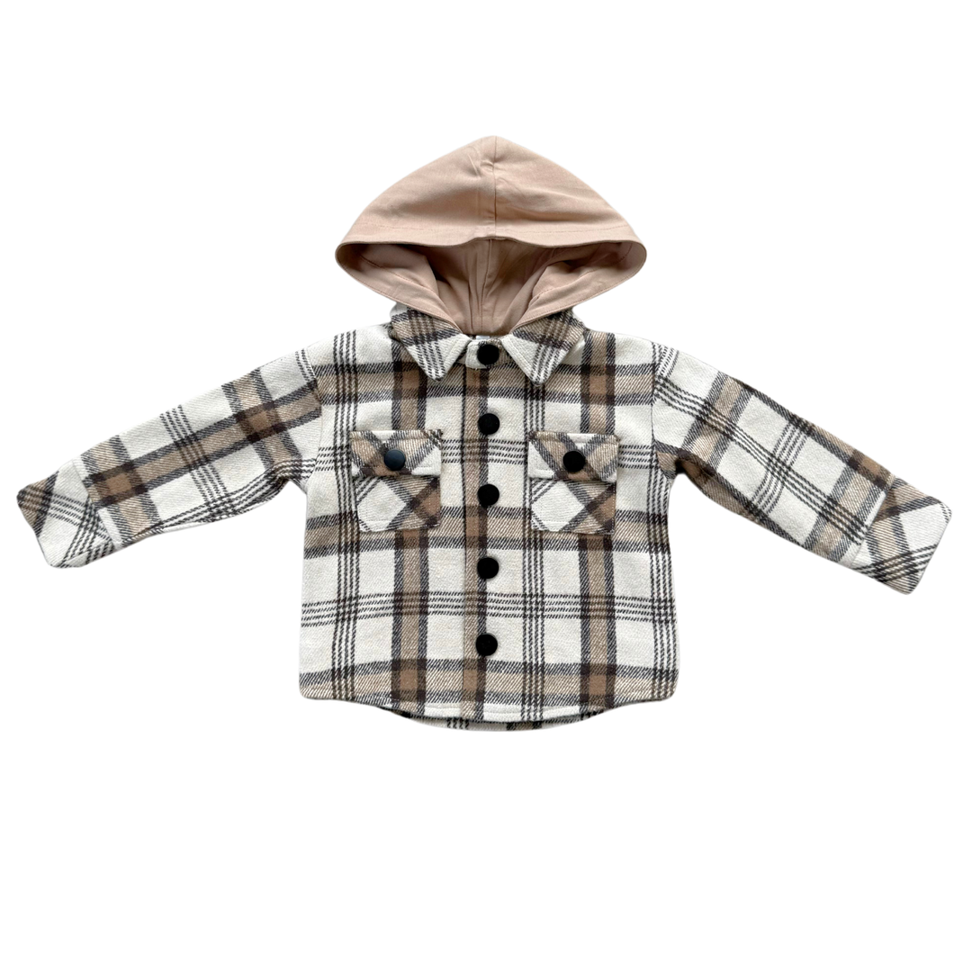 Misty Rose Hooded Shacket