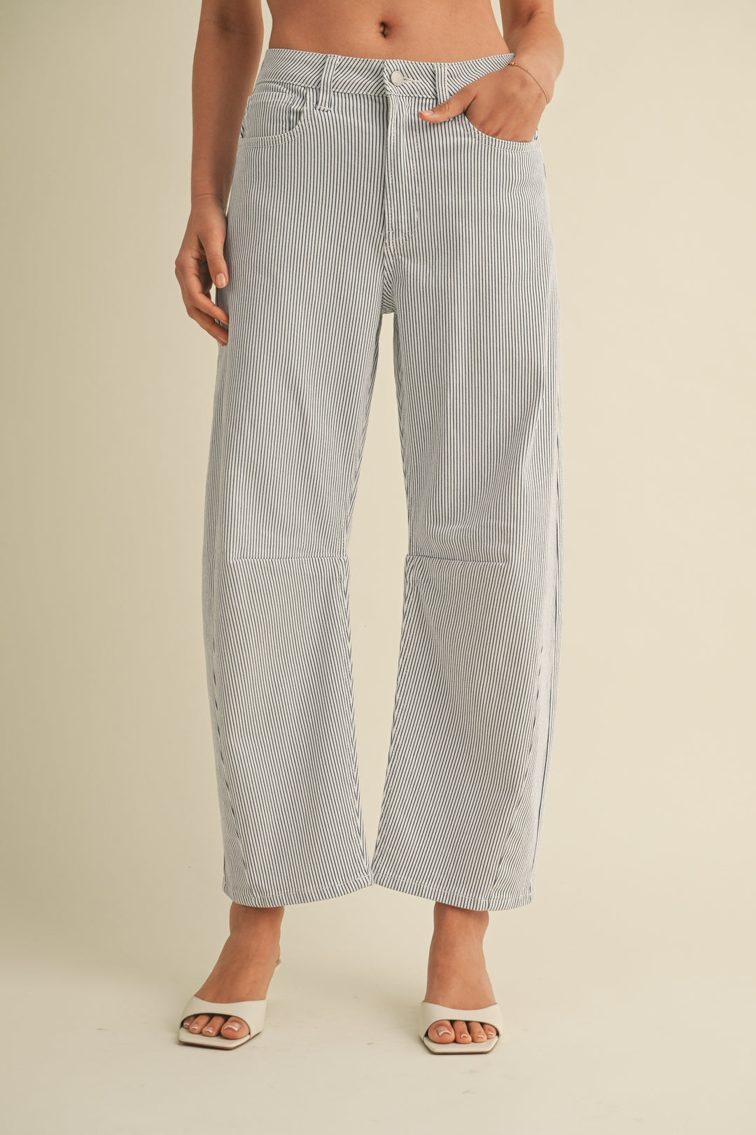 Stripe Barrel Jean