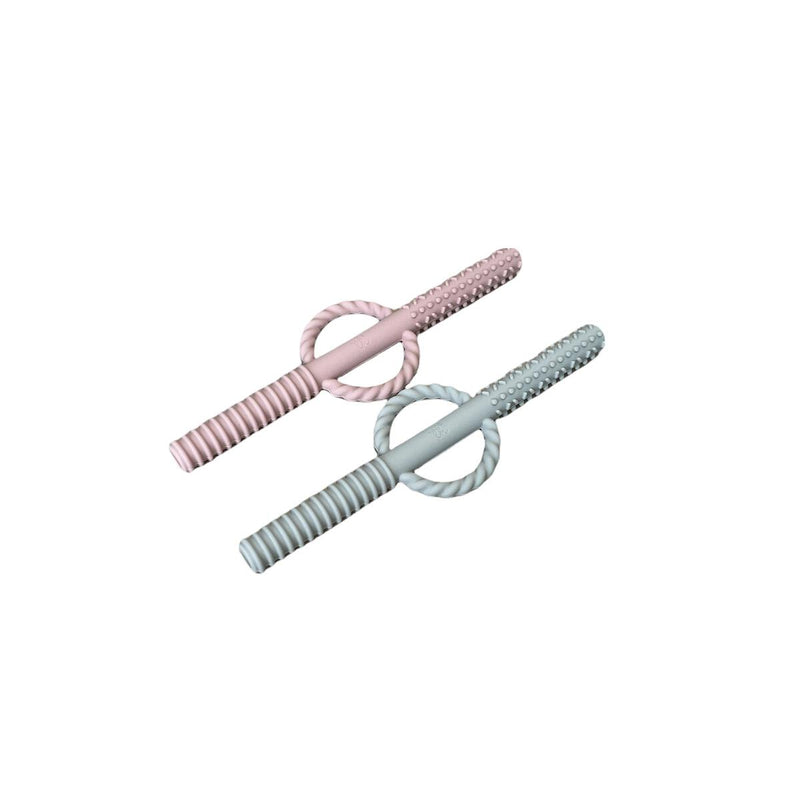 Pink/Taupe Teething Straws