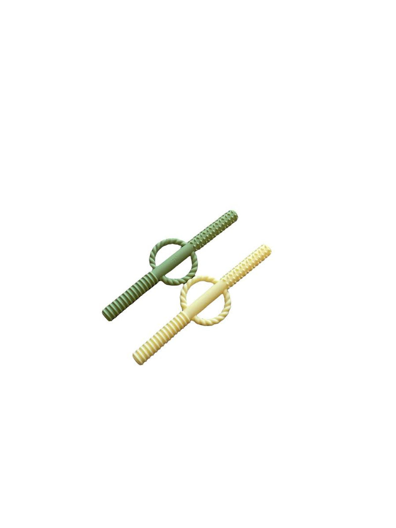 Sage/Yellow Teething Straws