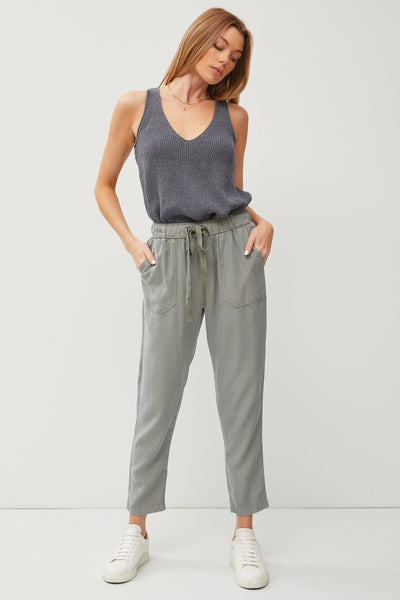kumikumi gray casual pants for women in autumn and winter plus velvet – Lee  Nhi Boutique