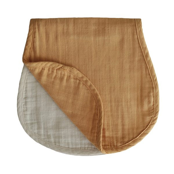 Mustard/Fog Burp Cloth Set