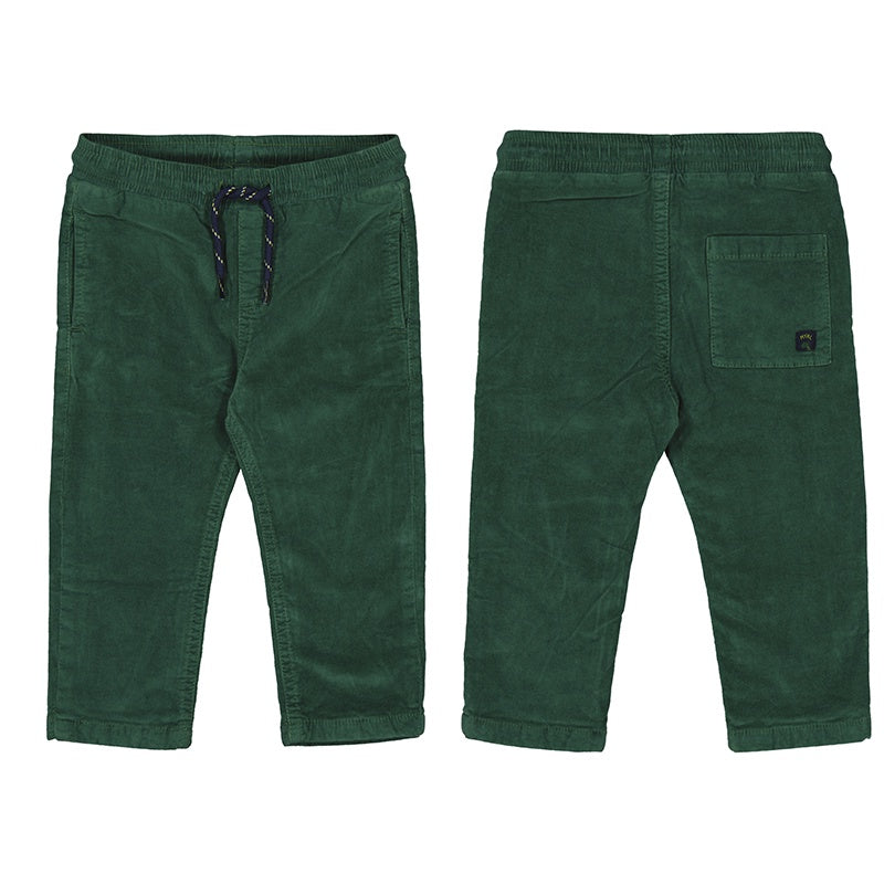 Green Micro Cord Pants