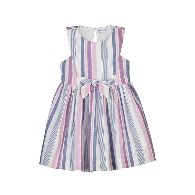Pink Stripe Linen Dress